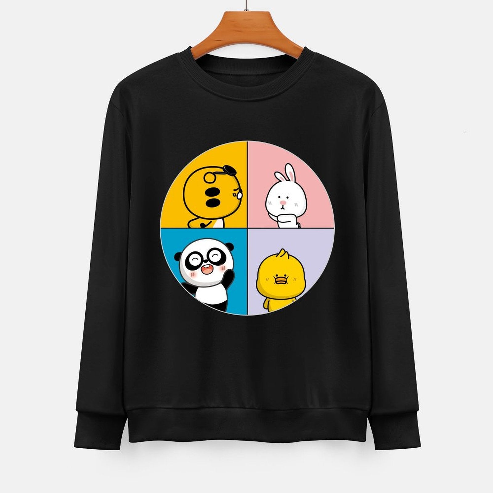 Front Patterned Long Sleeve TopSoftWear Neutral